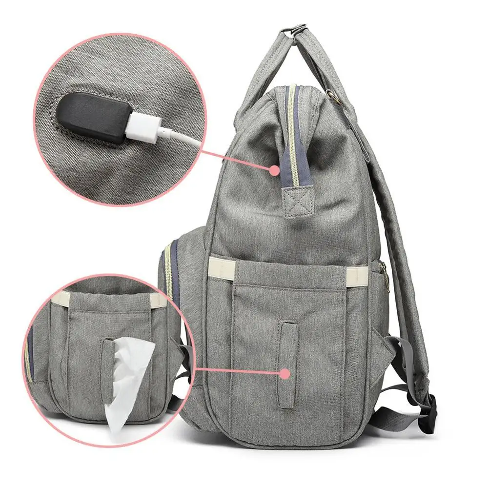 Maternity Waterproof Diaper Bag USB Charging Large Capacity Mummy Nursing Backpacks Nappy Bag Baby Care Organizer Bag
Maternity Waterproof Diaper Bag USB Charging Large Capacity Mummy Nursing Backpacks Nappy Bag Baby Care Organizer Bag