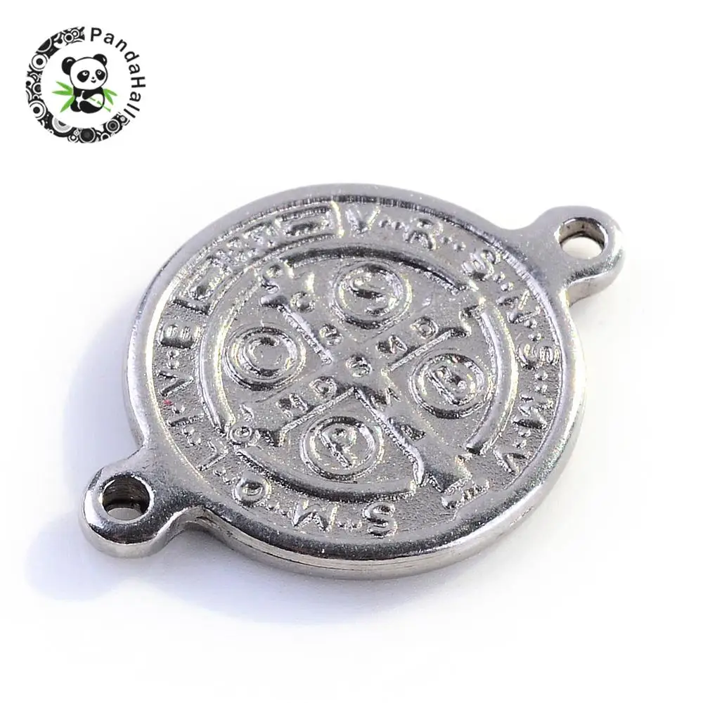 304 Stainless Steel Links, Two-Sided Flat Round with San Benito, Stainless Steel Color, 20x14x1.5mm, Hole: 1mm
304 Stainless Steel Links, Two-Sided Flat Round with San Benito, Stainless Steel Color, 20x14x1.5mm, Hole: 1mm