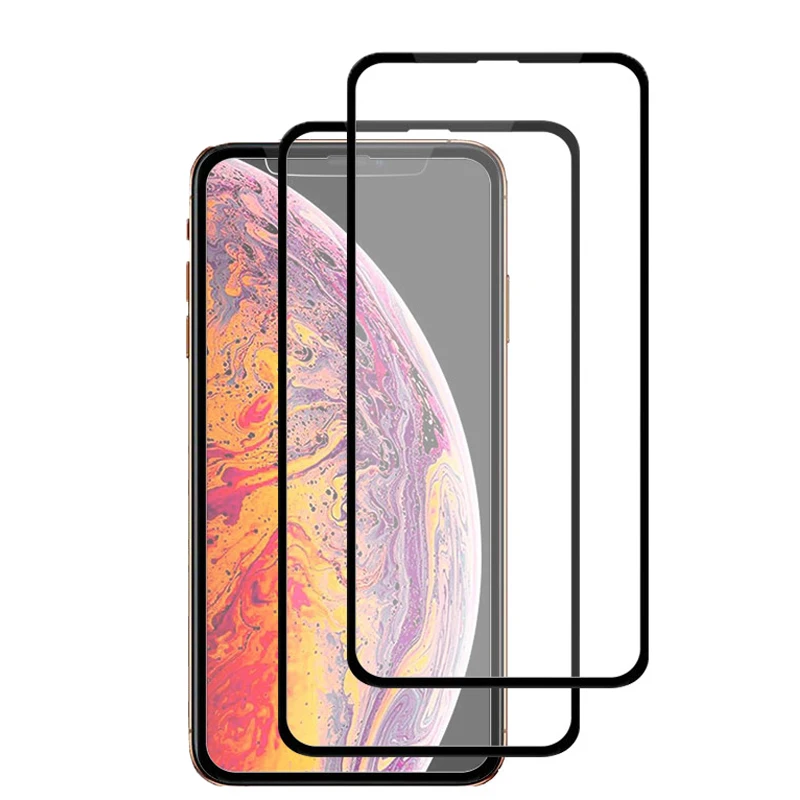 2 шт iPhone XS MAX XR X Защитное стекло для экрана на 7 8 Plus защитное полное покрытие 5 5S 6