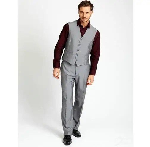 New Fashion Men's Wedding Suits Sets Two Buttons Notch Lapel Custom Made Gray Men Evening Suit ( Jacket+pants+vest)
New Fashion Men's Wedding Suits Sets Two Buttons Notch Lapel Custom Made Gray Men Evening Suit ( Jacket+pants+vest)