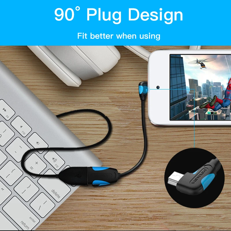 Адаптер Vention OTG с Micro USB на 2 0 конвертер кабель для Android Samsung Galaxy Xiaomi планшетов ПК