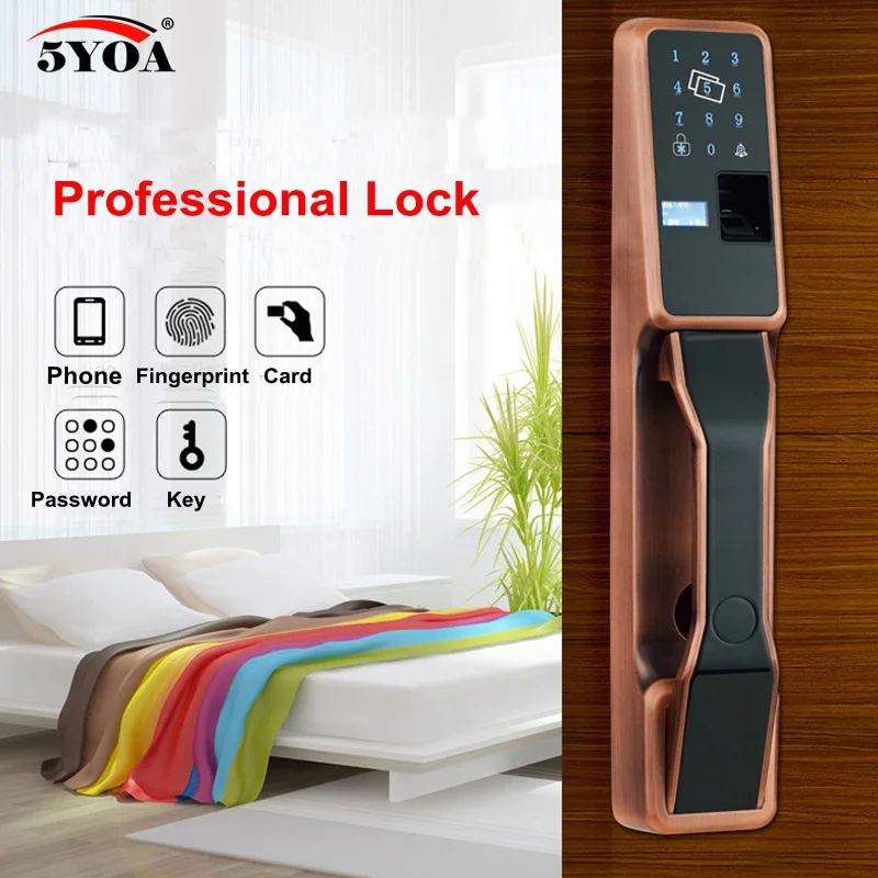 Fingerprint Lock Automatic RFID Electric Home Security Smart Lock Electronic Door Lock Fingerprint Identification Swipe Lock
Fingerprint Lock Automatic RFID Electric Home Security Smart Lock Electronic Door Lock Fingerprint Identification Swipe Lock