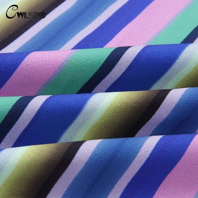 CWLSP Fashion Colorful Women Dresses To The Floor Striped Shirt Dress Button Turn-down Collar Vestidos Mujer Dress Female QZ2992
CWLSP Fashion Colorful Women Dresses To The Floor Striped Shirt Dress Button Turn-down Collar Vestidos Mujer Dress Female QZ2992