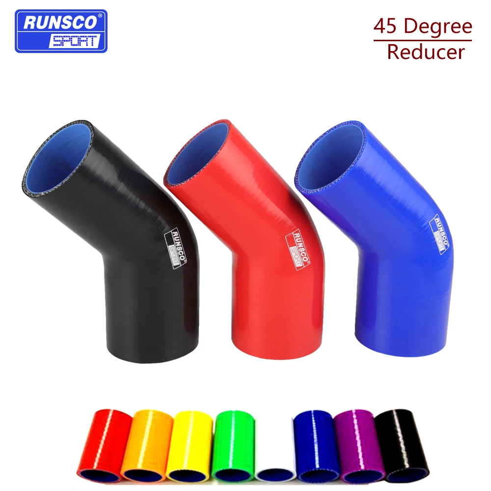 

45 degrees Reducer Silicone Elbow Hose Intercooler Turbo Intake Pipe Coupler Hose ID 38 45 51 57 63 70 76 83 89 mm