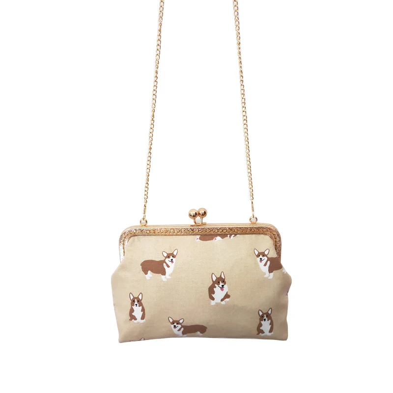 Cute Pet Corgi Printed Hand Bags For Ladies Luxury Japanese Style Frame Handbag Women Party Bag Lady Chain Messenger Hand Bag
Cute Pet Corgi Printed Hand Bags For Ladies Luxury Japanese Style Frame Handbag Women Party Bag Lady Chain Messenger Hand Bag