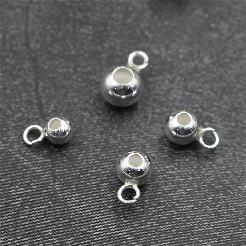 2pcs/lot 100% 925 Sterling Silver Bail Spacer Beads 4mm 5mm 6mm Handmade Pendant Charm Beads DIY Necklace Bracelets Jewelry Make
2pcs/lot 100% 925 Sterling Silver Bail Spacer Beads 4mm 5mm 6mm Handmade Pendant Charm Beads DIY Necklace Bracelets Jewelry Make