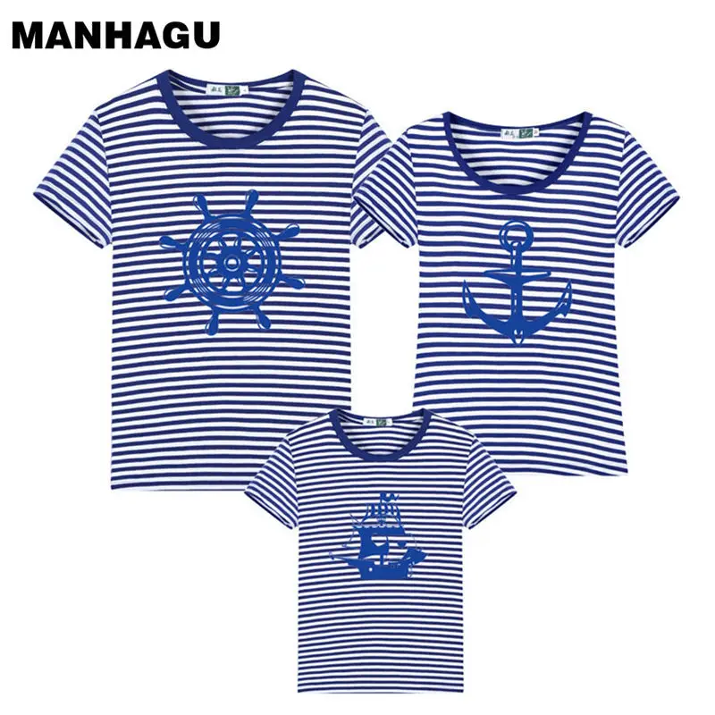 New Family Striped Summer Short-sleeve T-shirt Matching Family Clothing Outfits Mother Daughter Father Son baby clothes sailor
New Family Striped Summer Short-sleeve T-shirt Matching Family Clothing Outfits Mother Daughter Father Son baby clothes sailor