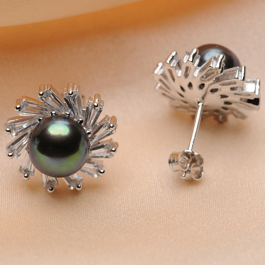 FEIGE 7-8mm Natural Black Pearls Stud Earring for Women Genuine 925 Sterling Silver Genuine Black Pearl Earrings Bridal Jewelry
FEIGE 7-8mm Natural Black Pearls Stud Earring for Women Genuine 925 Sterling Silver Genuine Black Pearl Earrings Bridal Jewelry