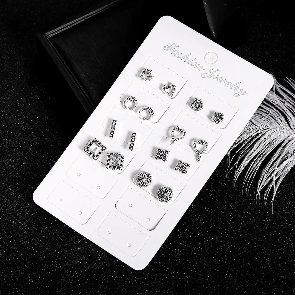 8 Pair/ Set Jewdy Carving Heart Round Small Earrings Women Flower Geometric Stud Earrings For Women Crystal Jewelry
8 Pair/ Set Jewdy Carving Heart Round Small Earrings Women Flower Geometric Stud Earrings For Women Crystal Jewelry