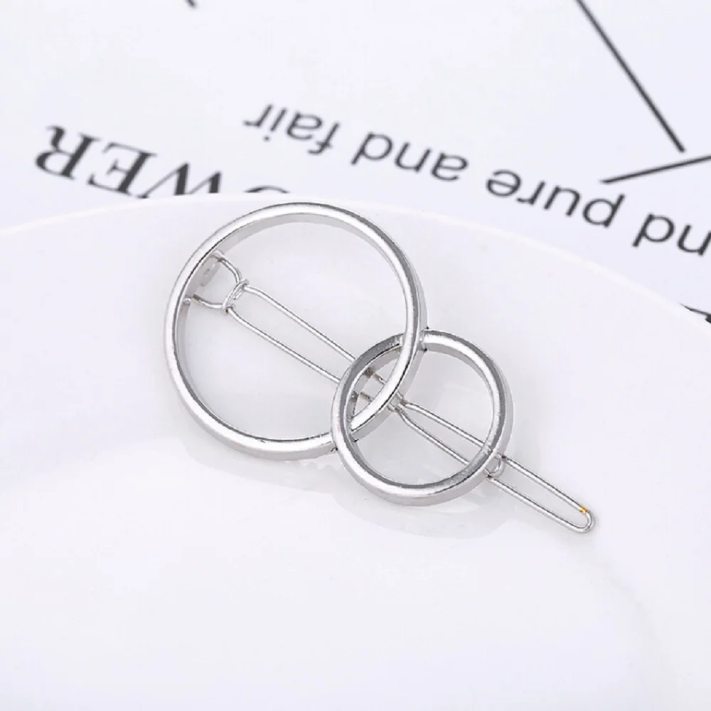 1 Pc Fashion Hollow metal Hairpin golden silver Geometry double ring Shape Women Hair Clips Barrettes Hair Styling Accessories
1 Pc Fashion Hollow metal Hairpin golden silver Geometry double ring Shape Women Hair Clips Barrettes Hair Styling Accessories