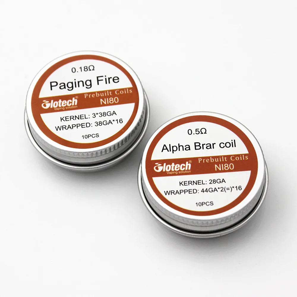 Glotech огнестойкие готовые катушки Alpha Brar coilPrebuilt катушки для RDA RBA RTA атомайзер DIY катушки испарителя строительные катушки Ni80
Glotech огнестойкие готовые катушки Alpha Brar coilPrebuilt катушки для RDA RBA RTA атомайзер DIY катушки испарителя строительные катушки Ni80