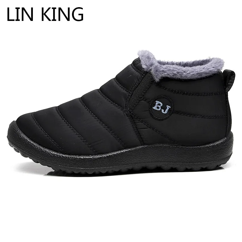 LIN KING New Men's Ankle Boots Waterproof Slip On Man Snow Boots Warm Fur Winter Cotton Shoes Soft Sole Anti Skid Short Botas
LIN KING New Men's Ankle Boots Waterproof Slip On Man Snow Boots Warm Fur Winter Cotton Shoes Soft Sole Anti Skid Short Botas