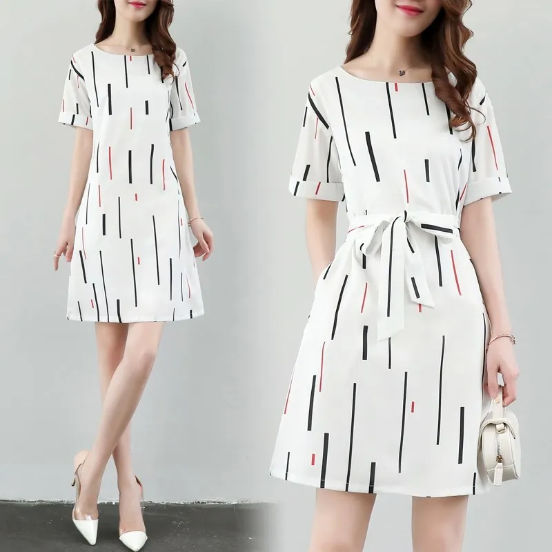 Women Dress 2019 Women Half Sleeve summer style women clothing Casual Striped Loose Knee-length Waist Dress
Women Dress 2019 Women Half Sleeve summer style women clothing Casual Striped Loose Knee-length Waist Dress