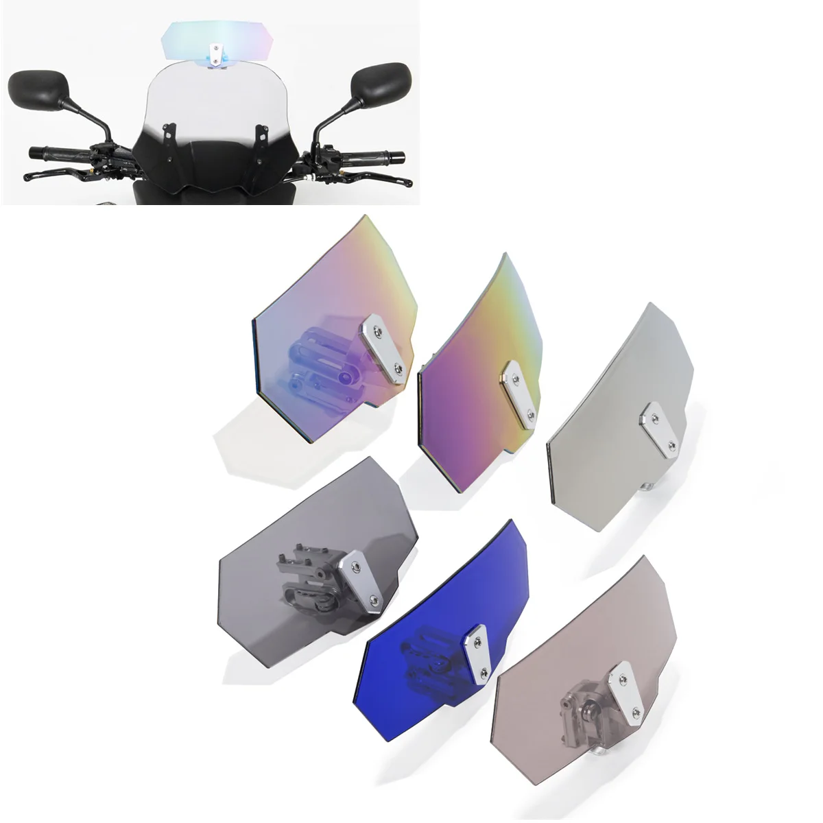 Motorcycle Double Adjustable Extension Windscreen Wind Deflector Windshield For Suzuki Honda Universal Airflow
Motorcycle Double Adjustable Extension Windscreen Wind Deflector Windshield For Suzuki Honda Universal Airflow