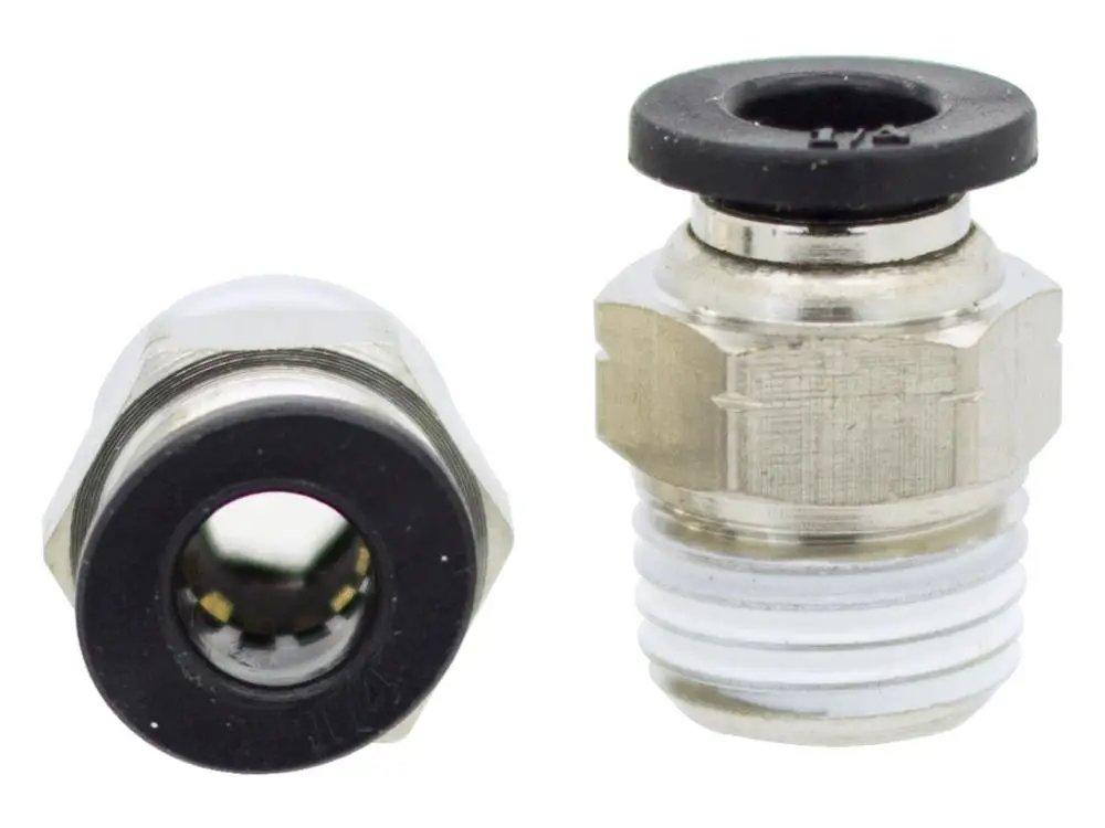 PC-1/4-N2 Push to Connect Tube Fitting, Male Straight - 1/4" Tube OD x 1/4" NPT Thread (Pack of 10)
PC-1/4-N2 Push to Connect Tube Fitting, Male Straight - 1/4" Tube OD x 1/4" NPT Thread (Pack of 10)