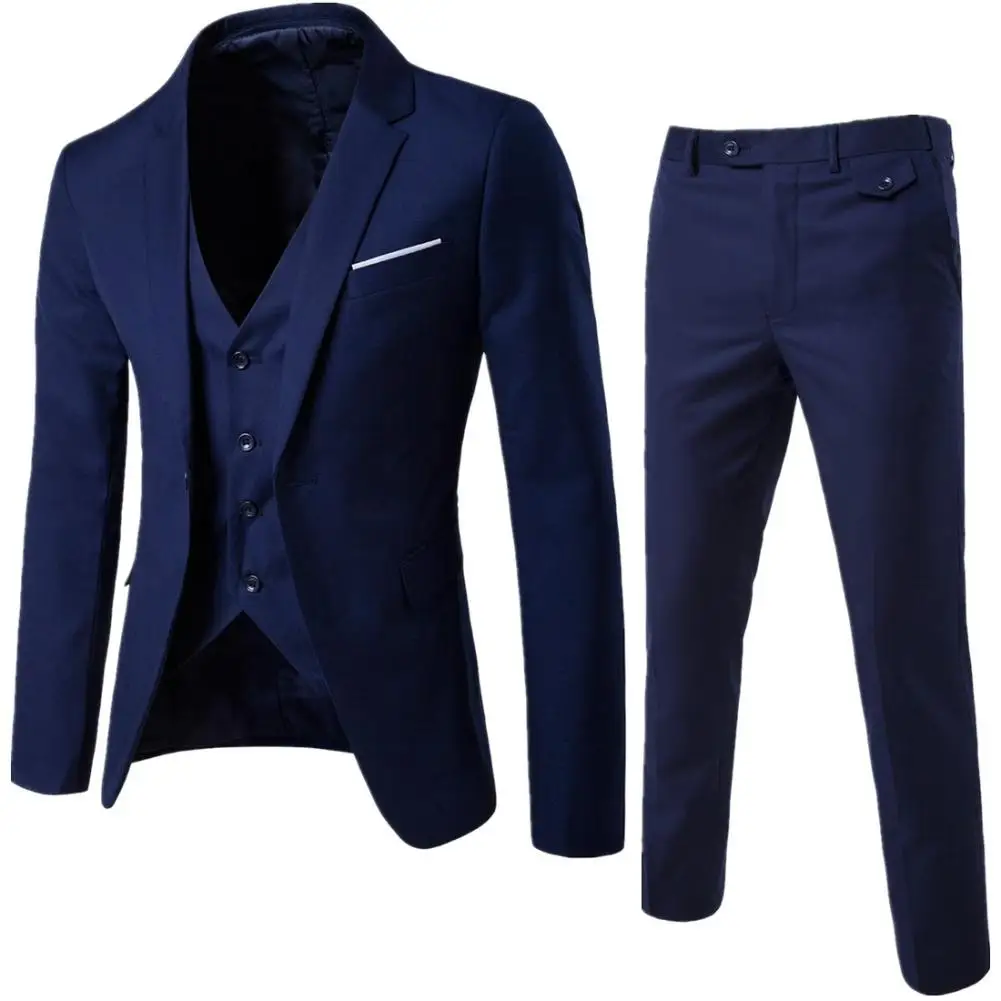 Men 3 Pieces Solid Classic Blazers Sets Men Business Blazer +Vest +Pants Suits Sets Spring Autumn Oversize Wedding Set 2019 New
Men 3 Pieces Solid Classic Blazers Sets Men Business Blazer +Vest +Pants Suits Sets Spring Autumn Oversize Wedding Set 2019 New