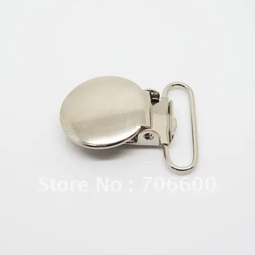 200pcs/lot round top 25mm metal suspender clips round metal pacifier holder clip with nickel
200pcs/lot round top 25mm metal suspender clips round metal pacifier holder clip with nickel