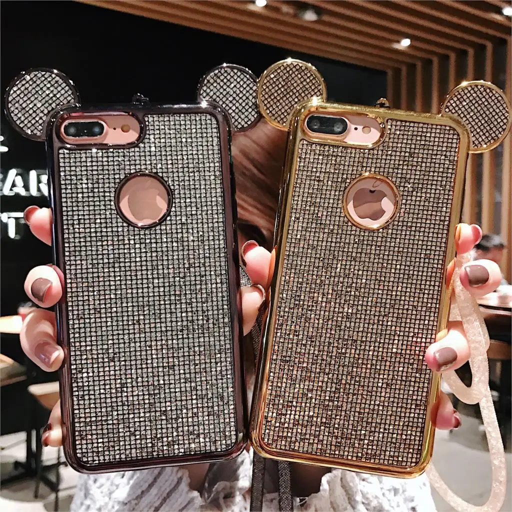 Фото Мультяшный 3D бриллиантовый блестящий чехол для Samsung GALAXY S6 S7 Edge S8 S9 S10 Plus роскошный