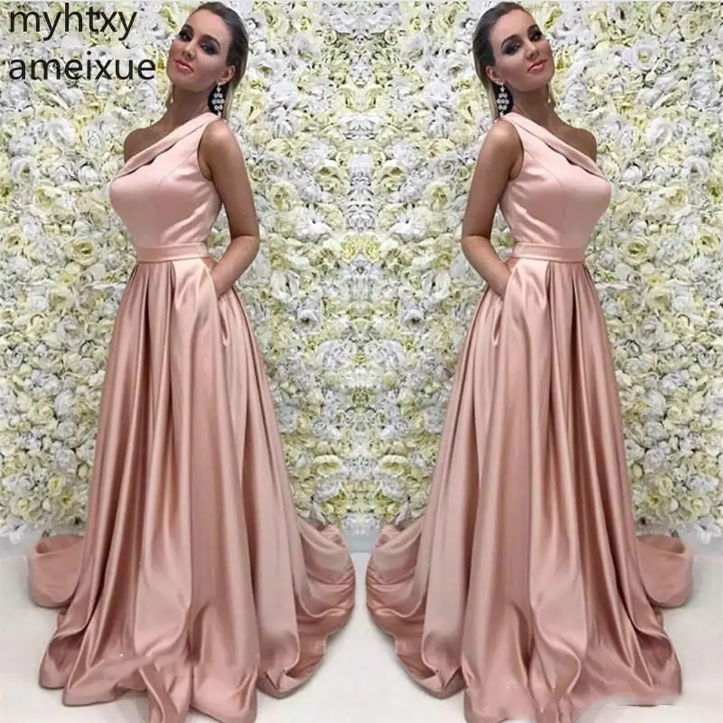 2021 New Sexy A Line Pink Long Robe Evening Dress One Shoulder Satin Formal Prom Party Event Gown Plus Size Custom Made
2021 New Sexy A Line Pink Long Robe Evening Dress One Shoulder Satin Formal Prom Party Event Gown Plus Size Custom Made