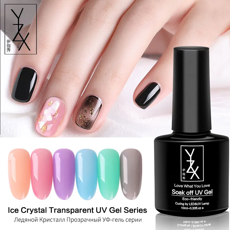YZX 6Pcs Different Light Colors Soak Off Nail Art UV Enamel Ice Crystal Transparent Nail Gel Series Clear Black Varnish Hot Sale
YZX 6Pcs Different Light Colors Soak Off Nail Art UV Enamel Ice Crystal Transparent Nail Gel Series Clear Black Varnish Hot Sale