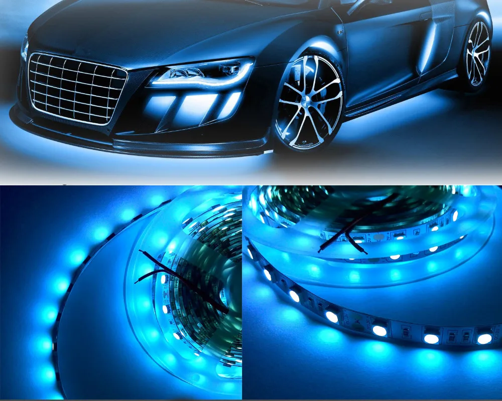 DIY светодиодный U-HOME 5M Ice Blue SMD5050 полосы светильник Non-Водонепроницаемый 470nm-480nm