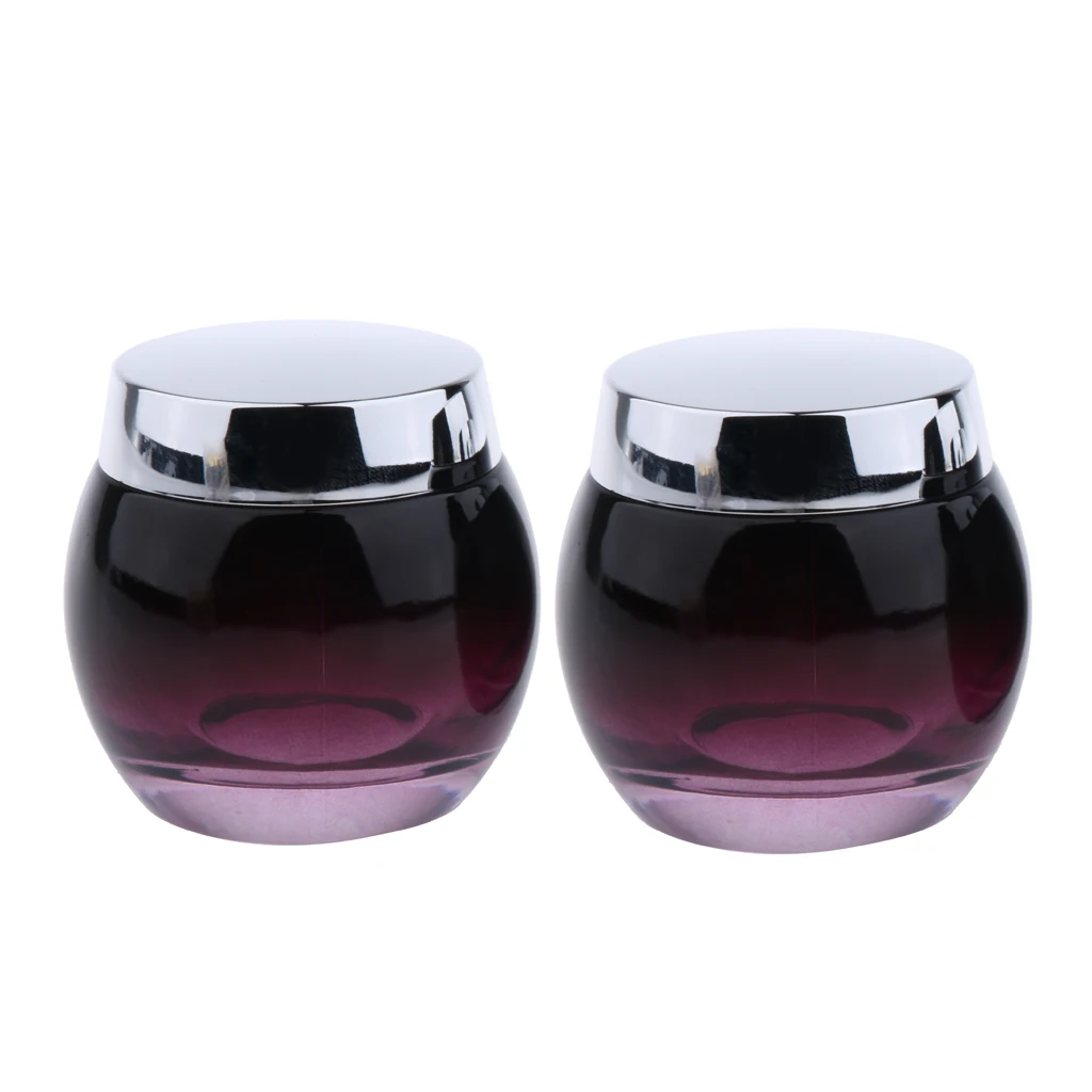 2Pcs 120g Glass Mask Jar Cream Containers Cosmetic Empty Can Sample Bottle - Purple Gradient Bottle Body - Refillable/Reusable
2Pcs 120g Glass Mask Jar Cream Containers Cosmetic Empty Can Sample Bottle - Purple Gradient Bottle Body - Refillable/Reusable