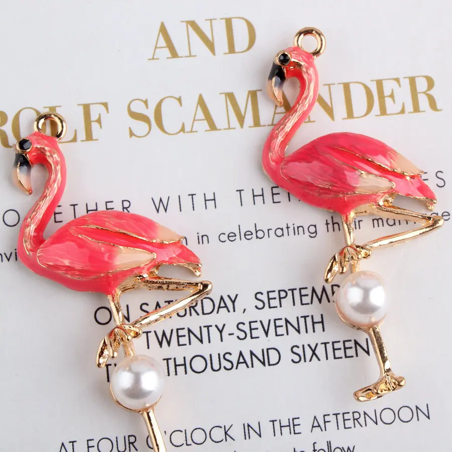 Trendy Alloy Handmade Flamingo Enamel Charms Drop Oil Lovely DIY Animal Pendant Jewelry Dangle Charms For Necklace Bracelet
Trendy Alloy Handmade Flamingo Enamel Charms Drop Oil Lovely DIY Animal Pendant Jewelry Dangle Charms For Necklace Bracelet