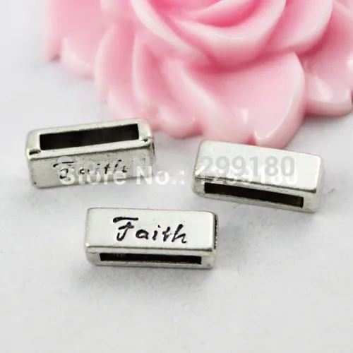 50pcs Fashion Faith Slider for Bracelet Necklace Cord Beads Watch Chain Beads DIY Making Accessory 13x5mm Hole:10x2mm K00881
50pcs Fashion Faith Slider for Bracelet Necklace Cord Beads Watch Chain Beads DIY Making Accessory 13x5mm Hole:10x2mm K00881