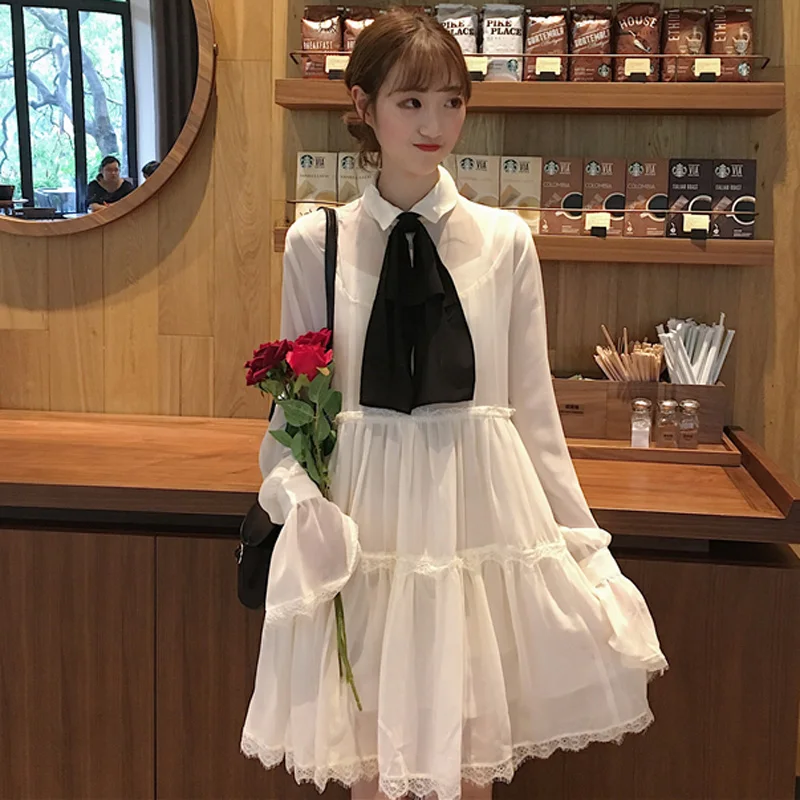 Autumn dress new women's 2018 sweet fresh high waist was thin long long-sleeved student casual fashion dress Party Dresses
Autumn dress new women's 2018 sweet fresh high waist was thin long long-sleeved student casual fashion dress Party Dresses
