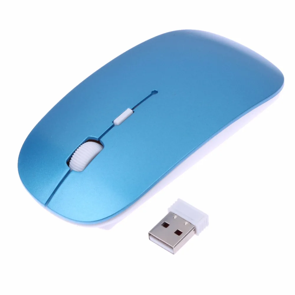 Ультратонкая USB Беспроводная оптическая мышь приемник 2 4G супертонкая