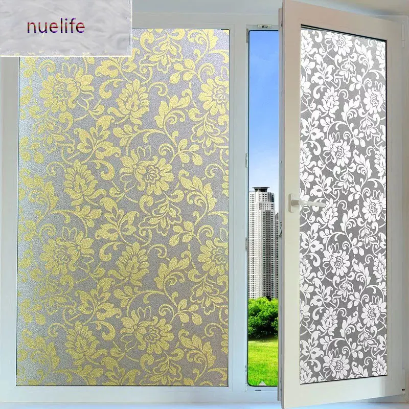 Stained glass film Privacy Static electricity Cling Frosted self-adhesive household Decorative Window sticker White/Gold Flower
Stained glass film Privacy Static electricity Cling Frosted self-adhesive household Decorative Window sticker White/Gold Flower