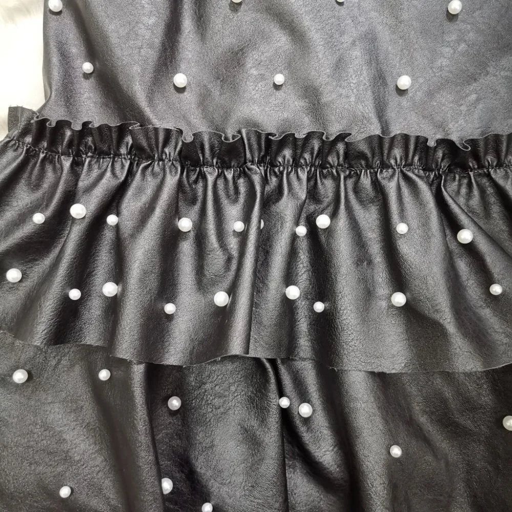 Beading Ruffles Irregular PU Midi Skirt Women Casual Empire Waist Pleat A-Line Long Women Skirts Night Club Party Women's Skirt
Beading Ruffles Irregular PU Midi Skirt Women Casual Empire Waist Pleat A-Line Long Women Skirts Night Club Party Women's Skirt