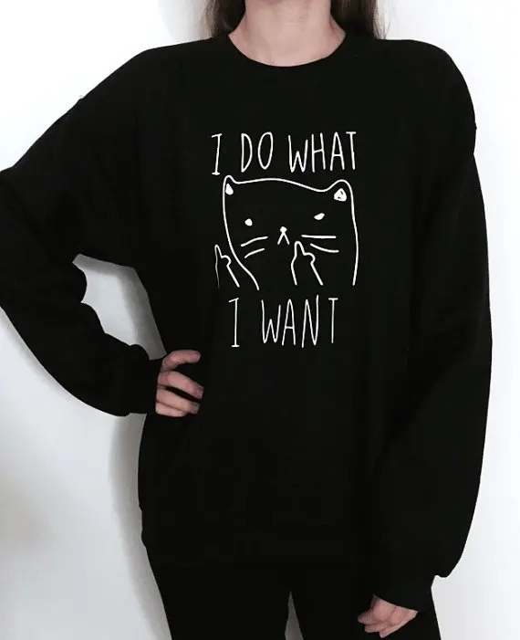 Letter Harajuku Jumper i do what i want Sweatshirt Graphic Girl Cute Hoodies Cat Printed Pullover Unisex Hip Hop Crewneck
Letter Harajuku Jumper i do what i want Sweatshirt Graphic Girl Cute Hoodies Cat Printed Pullover Unisex Hip Hop Crewneck