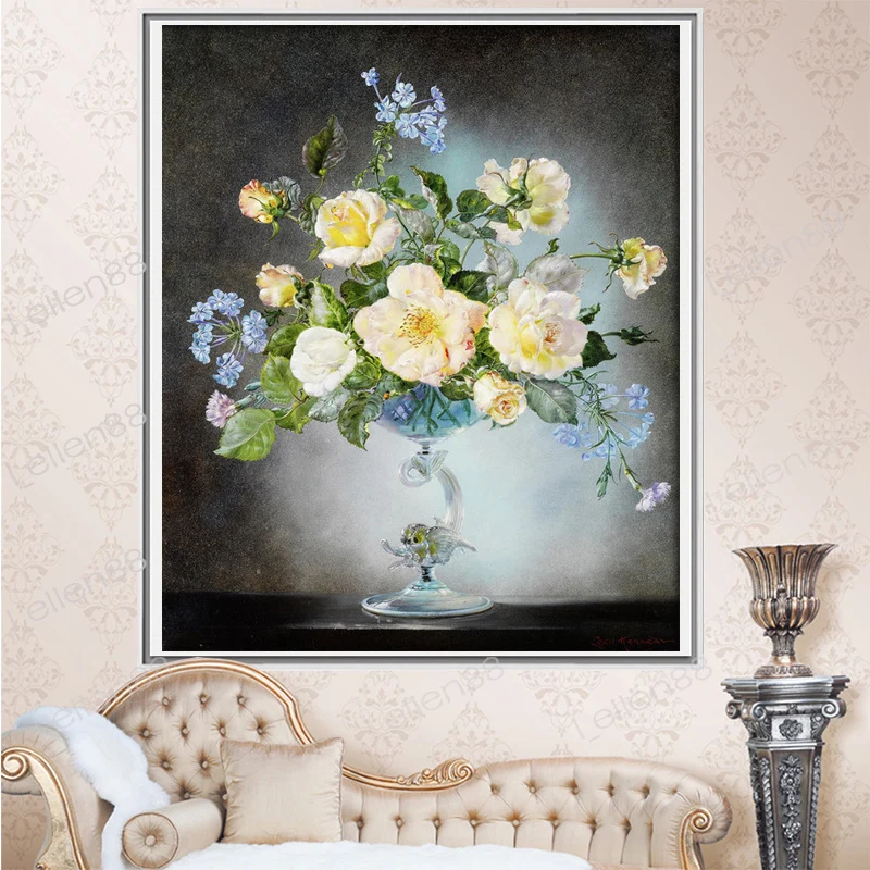 Needlework,DIY Cross stitch,Sets For full embroidery kit,noble white rose flower printed pattern wedding wall decor
Needlework,DIY Cross stitch,Sets For full embroidery kit,noble white rose flower printed pattern wedding wall decor
