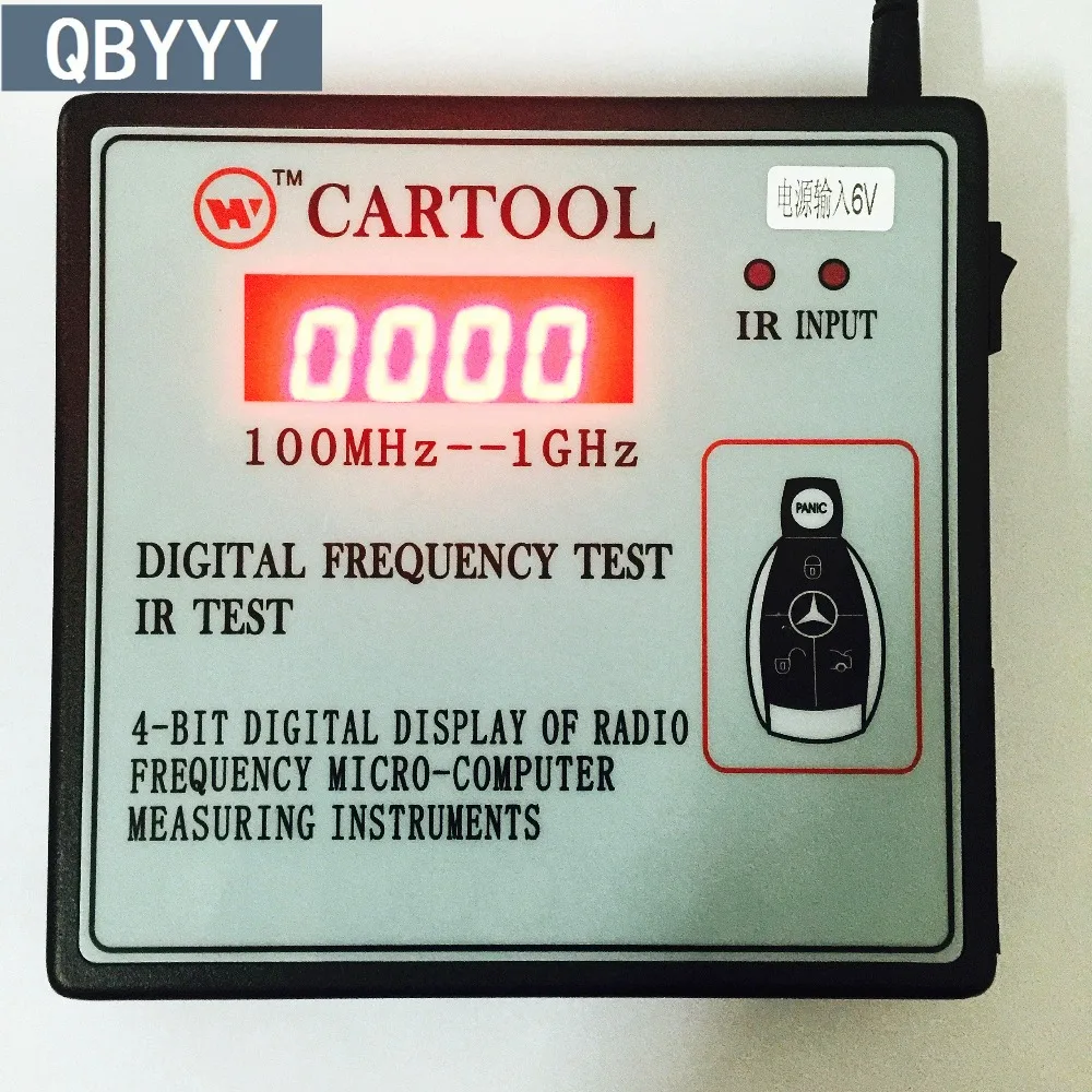 QBYYY 100 МГц-1 ГГц CARTOOL автомобильный ИК инфракрасный дистанционный ключ тестер частоты цифровой радиочастотный счетчик детектор
QBYYY 100 МГц-1 ГГц CARTOOL автомобильный ИК инфракрасный дистанционный ключ тестер частоты цифровой радиочастотный счетчик детектор