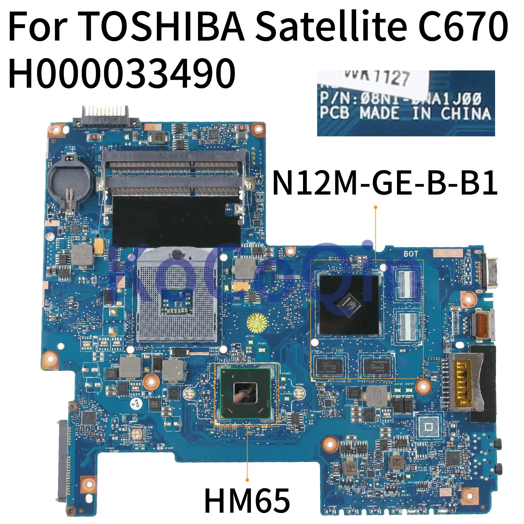 KoCoQin материнская плата для ноутбука TOSHIBA Satellite C670 C675 L770 L775 HM65 материнская плата H000033490 N12M-GE-B-B1
KoCoQin материнская плата для ноутбука TOSHIBA Satellite C670 C675 L770 L775 HM65 материнская плата H000033490 N12M-GE-B-B1