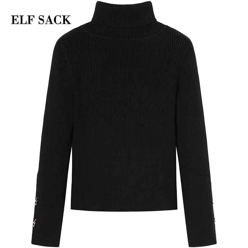 Женский вязаный свитер ELFSACKUS & DE FBA повседневный однотонный осенний пуловер