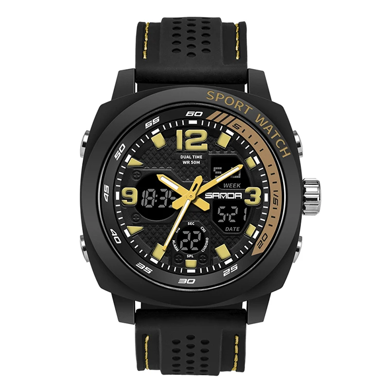 relogio masculino Sanda 790 Military Watch 12/24 Hour Clock Silicone Waterproof Men Sports Digital Quartz Dual Display Watches
relogio masculino Sanda 790 Military Watch 12/24 Hour Clock Silicone Waterproof Men Sports Digital Quartz Dual Display Watches