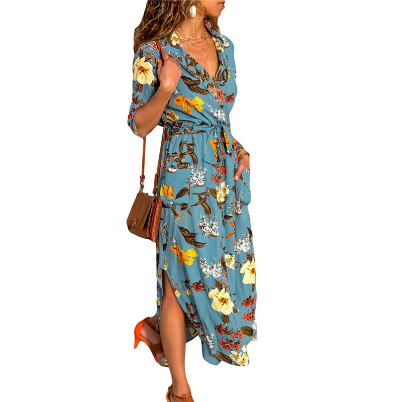 DY 2018 Women Summer Dress Boho Styles Floral Print Beach Dress Sexy V Neck Party Dress Long Sleeve Loose Vestidos Plus Size 3XL
DY 2018 Women Summer Dress Boho Styles Floral Print Beach Dress Sexy V Neck Party Dress Long Sleeve Loose Vestidos Plus Size 3XL