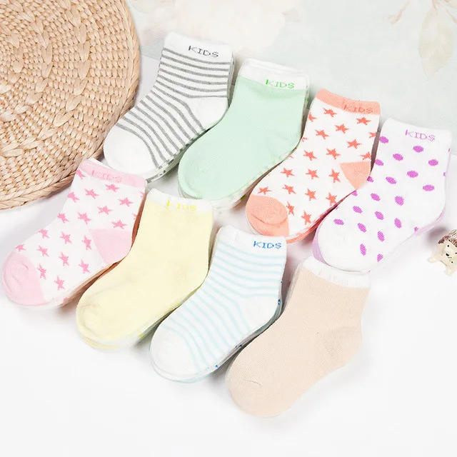 New 5Pair/Lot Cotton Baby Socks Striped Dot Design New Born Winter Short Floor Socks For Kids Girls and Boys Hot Sale
New 5Pair/Lot Cotton Baby Socks Striped Dot Design New Born Winter Short Floor Socks For Kids Girls and Boys Hot Sale