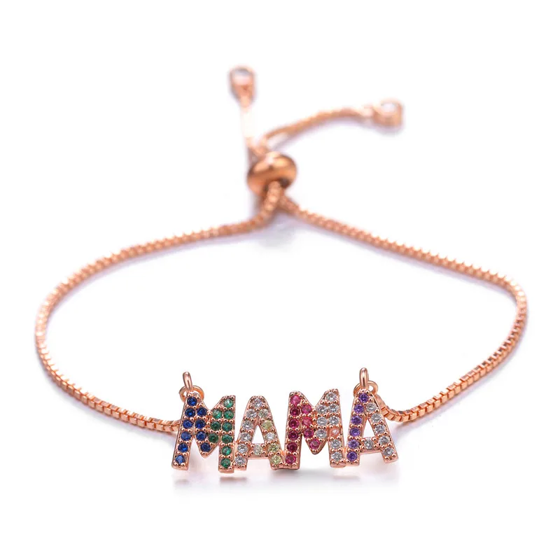 JUWANG Fashion DIY Bracelet Bangles Jewelry Cubic Zirconia Mama Letter Style Charm Women Chain Bracelets For Mothers' Day Gifts
JUWANG Fashion DIY Bracelet Bangles Jewelry Cubic Zirconia Mama Letter Style Charm Women Chain Bracelets For Mothers' Day Gifts