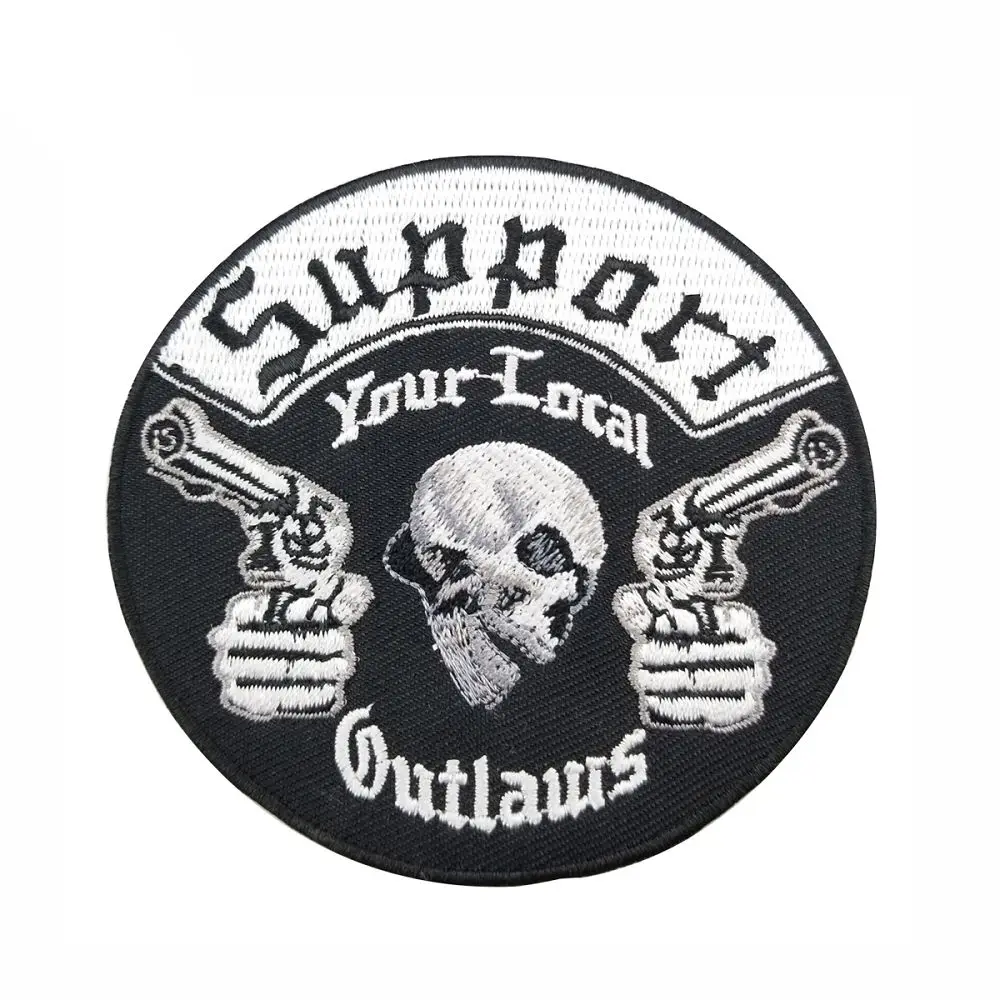 Серия Outlaws мотоциклетная нашивка вышивка поддержка вашего местного патча на