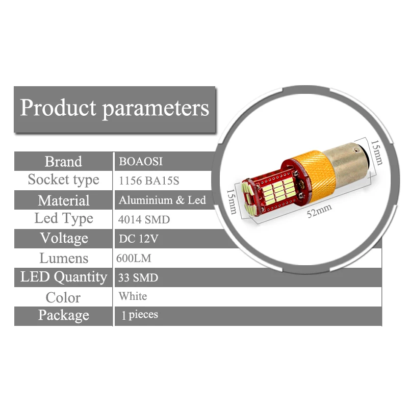 1x P21W LED 1156 BA15S LED Bulbs Car Lights Reverse Brake Light For Mercedes Benz w204 C class 2007-2014
1x P21W LED 1156 BA15S LED Bulbs Car Lights Reverse Brake Light For Mercedes Benz w204 C class 2007-2014