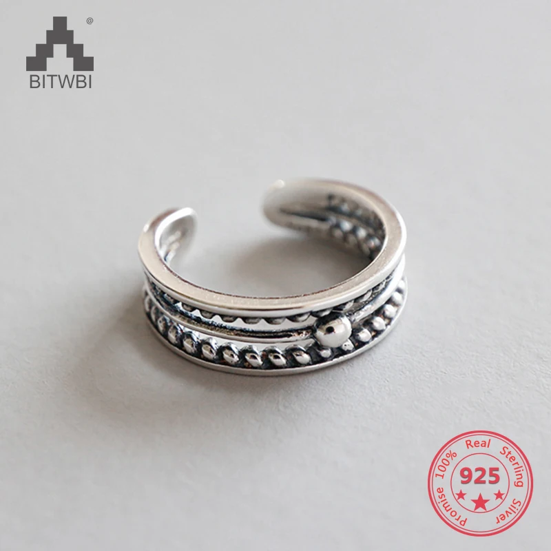 100% Authentic S925 Sterling Silver Multilayer Open Rings For Women Retro Punk Lady Charm Jewelry
100% Authentic S925 Sterling Silver Multilayer Open Rings For Women Retro Punk Lady Charm Jewelry