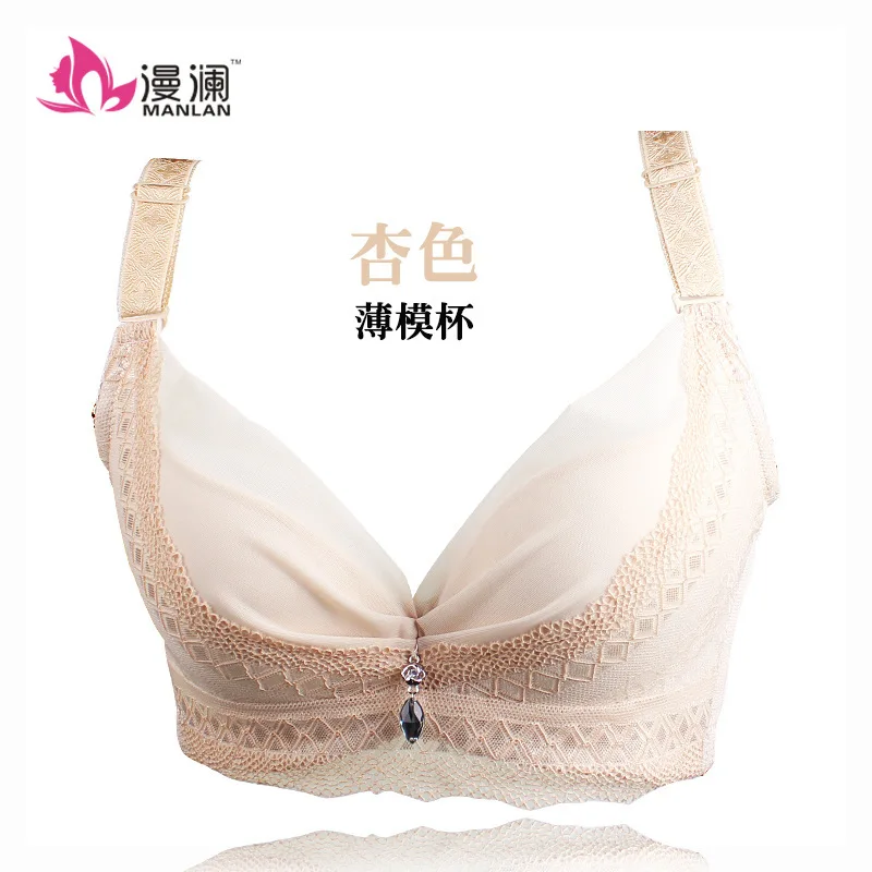 Free shipping The new 2014 deep V gathered bra Lace bra that gather thin big yards sexy bra