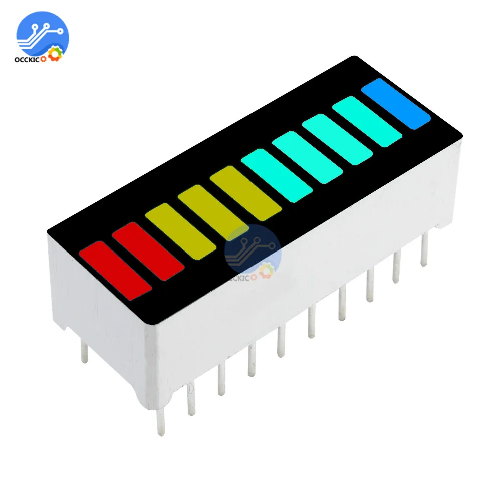 2Pcs LED Bargraph Light Display Indicators Module Red Yellow Green Blue Color 10 Segment Ultra Bright for Arduino
2Pcs LED Bargraph Light Display Indicators Module Red Yellow Green Blue Color 10 Segment Ultra Bright for Arduino