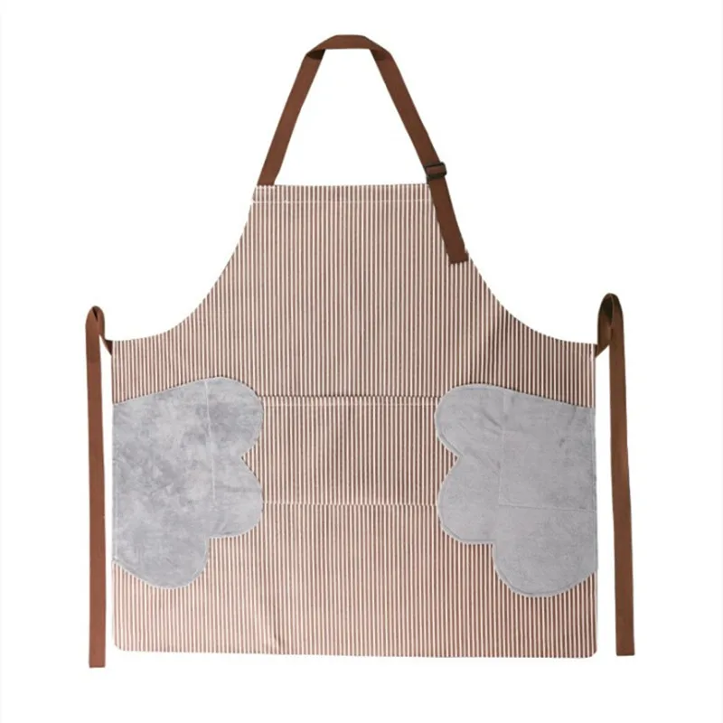 Abrasion Hand Apron Waterproof And Oil-Proof Striped Apron Female Chef Adjustable Baking Accessories Commercial Restaurant
Abrasion Hand Apron Waterproof And Oil-Proof Striped Apron Female Chef Adjustable Baking Accessories Commercial Restaurant