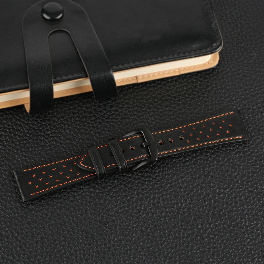 Hign Quality 22mm/24mm Holes Belt Black Leather Watch Band For Men Replacement Watches Strap Belt Accessories Gifts+Spring Bars
Hign Quality 22mm/24mm Holes Belt Black Leather Watch Band For Men Replacement Watches Strap Belt Accessories Gifts+Spring Bars
