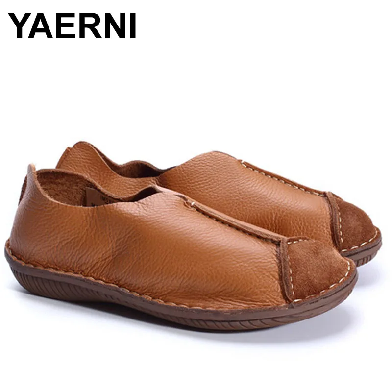 YAERNI Hand-made Flat Shoes Women Genuine Leather Slip on Loafers Ladies Moccasin Shoes Flat Mori girl Footwear
YAERNI Hand-made Flat Shoes Women Genuine Leather Slip on Loafers Ladies Moccasin Shoes Flat Mori girl Footwear