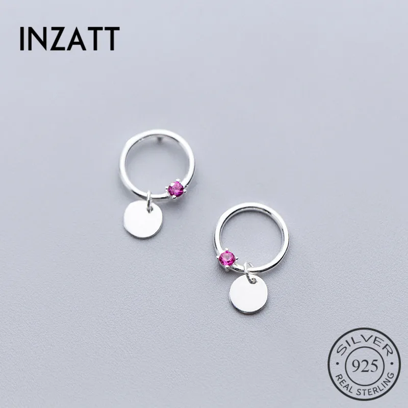 INZATT Real 925 Sterling Silver Red Zircon Geometric Round Stud Earrings For Fashion Women Party OL Fine Jewelry 2019 Gift
INZATT Real 925 Sterling Silver Red Zircon Geometric Round Stud Earrings For Fashion Women Party OL Fine Jewelry 2019 Gift